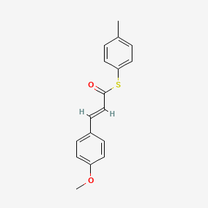molecular formula C17H16O2S B5766943 S-(4-methylphenyl) 3-(4-methoxyphenyl)-2-propenethioate 