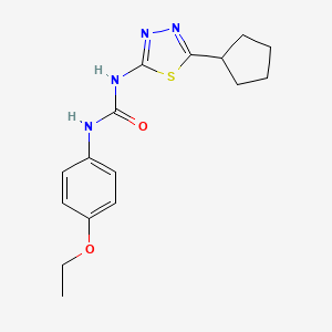 molecular formula C16H20N4O2S B5766948 N-(5-cyclopentyl-1,3,4-thiadiazol-2-yl)-N'-(4-ethoxyphenyl)urea 