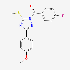 1-(4-fluorobenzoyl)-3-(4-methoxyphenyl)-5-(methylthio)-1H-1,2,4-triazole