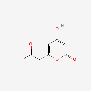 molecular formula C8H8O4 B576697 4-羟基-6-(2-氧代丙基)-2H-吡喃-2-酮 CAS No. 10310-07-3