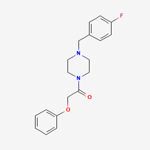 molecular formula C19H21FN2O2 B5766971 1-(4-fluorobenzyl)-4-(phenoxyacetyl)piperazine 