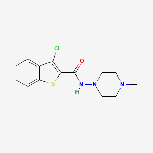 molecular formula C14H16ClN3OS B5766975 3-chloro-N-(4-methyl-1-piperazinyl)-1-benzothiophene-2-carboxamide CAS No. 5550-17-4