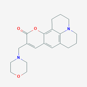 molecular formula C20H24N2O3 B5766980 10-(4-morpholinylmethyl)-2,3,6,7-tetrahydro-1H,5H,11H-pyrano[2,3-f]pyrido[3,2,1-ij]quinolin-11-one 