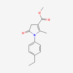 molecular formula C15H17NO3 B5766981 methyl 1-(4-ethylphenyl)-2-methyl-5-oxo-4,5-dihydro-1H-pyrrole-3-carboxylate 