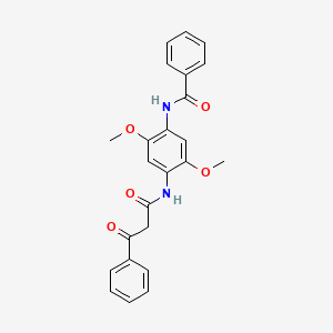 molecular formula C24H22N2O5 B5766988 N-{2,5-dimethoxy-4-[(3-oxo-3-phenylpropanoyl)amino]phenyl}benzamide CAS No. 6369-23-9