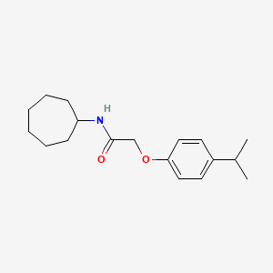 molecular formula C18H27NO2 B5766994 N-cycloheptyl-2-(4-isopropylphenoxy)acetamide 