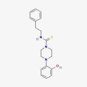 molecular formula C19H23N3OS B5767000 4-(2-hydroxyphenyl)-N-(2-phenylethyl)-1-piperazinecarbothioamide 