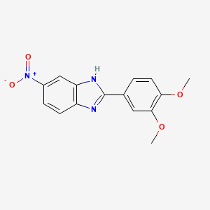 molecular formula C15H13N3O4 B5767006 2-(3,4-dimethoxyphenyl)-5-nitro-1H-benzimidazole 