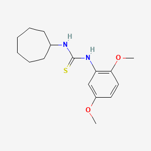 molecular formula C16H24N2O2S B5767031 N-cycloheptyl-N'-(2,5-dimethoxyphenyl)thiourea 