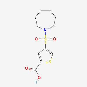 molecular formula C11H15NO4S2 B5767039 4-(1-azepanylsulfonyl)-2-thiophenecarboxylic acid 
