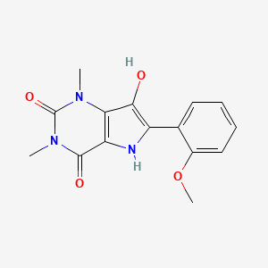 molecular formula C15H15N3O4 B5767043 7-hydroxy-6-(2-methoxyphenyl)-1,3-dimethyl-1H-pyrrolo[3,2-d]pyrimidine-2,4(3H,5H)-dione 
