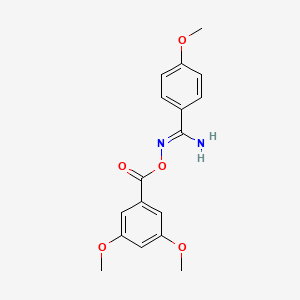 molecular formula C17H18N2O5 B5767051 N'-[(3,5-dimethoxybenzoyl)oxy]-4-methoxybenzenecarboximidamide 