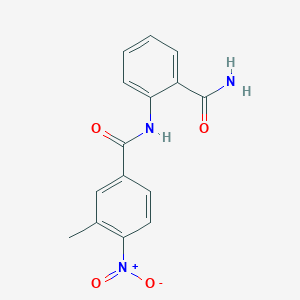 molecular formula C15H13N3O4 B5767079 N-[2-(aminocarbonyl)phenyl]-3-methyl-4-nitrobenzamide 