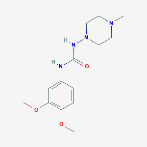 molecular formula C14H22N4O3 B5767092 N-(3,4-dimethoxyphenyl)-N'-(4-methyl-1-piperazinyl)urea 