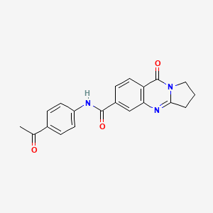 molecular formula C20H17N3O3 B5767124 N-(4-acetylphenyl)-9-oxo-1,2,3,9-tetrahydropyrrolo[2,1-b]quinazoline-6-carboxamide 