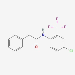 molecular formula C15H11ClF3NO B5767135 N-[4-chloro-2-(trifluoromethyl)phenyl]-2-phenylacetamide 