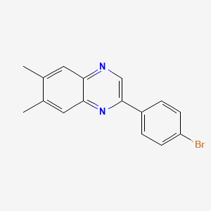 molecular formula C16H13BrN2 B5767143 2-(4-溴苯基)-6,7-二甲基喹喔啉 