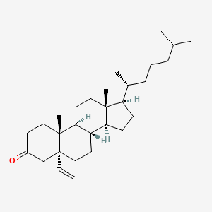 molecular formula C29H48O B576717 5-Vinyl-5alpha-cholestan-3-one CAS No. 13946-24-2
