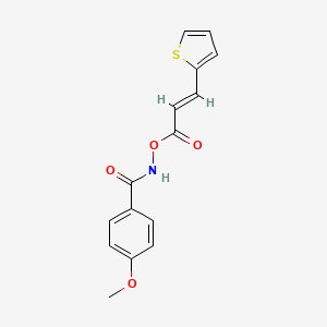 molecular formula C15H13NO4S B5767195 4-methoxy-N-{[3-(2-thienyl)acryloyl]oxy}benzenecarboximidic acid 