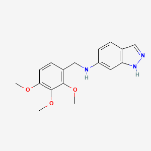 molecular formula C17H19N3O3 B5767222 N-(2,3,4-trimethoxybenzyl)-1H-indazol-6-amine 