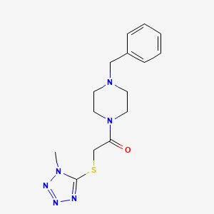 1-benzyl-4-{[(1-methyl-1H-tetrazol-5-yl)thio]acetyl}piperazine