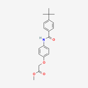 molecular formula C20H23NO4 B5767266 methyl {4-[(4-tert-butylbenzoyl)amino]phenoxy}acetate 