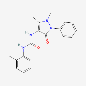 molecular formula C19H20N4O2 B5767273 N-(1,5-dimethyl-3-oxo-2-phenyl-2,3-dihydro-1H-pyrazol-4-yl)-N'-(2-methylphenyl)urea 