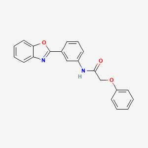molecular formula C21H16N2O3 B5767275 N-[3-(1,3-benzoxazol-2-yl)phenyl]-2-phenoxyacetamide 