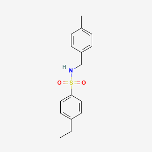 molecular formula C16H19NO2S B5767296 4-ethyl-N-(4-methylbenzyl)benzenesulfonamide 