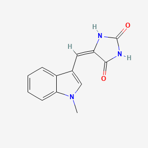 molecular formula C13H11N3O2 B5767308 5-[(1-methyl-1H-indol-3-yl)methylene]-2,4-imidazolidinedione 