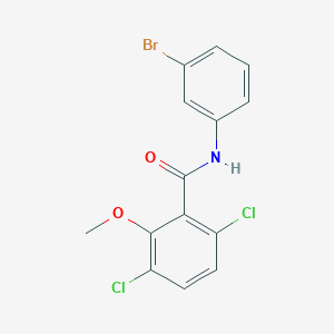 molecular formula C14H10BrCl2NO2 B5767319 N-(3-bromophenyl)-3,6-dichloro-2-methoxybenzamide 