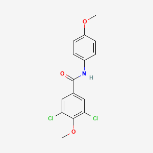 molecular formula C15H13Cl2NO3 B5767321 3,5-dichloro-4-methoxy-N-(4-methoxyphenyl)benzamide 