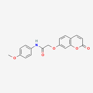 molecular formula C18H15NO5 B5767342 N-(4-甲氧基苯基)-2-[(2-氧代-2H-色满-7-基)氧基]乙酰胺 