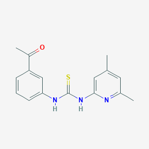 molecular formula C16H17N3OS B5767387 N-(3-acetylphenyl)-N'-(4,6-dimethyl-2-pyridinyl)thiourea 