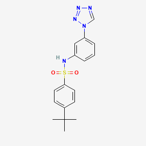 molecular formula C17H19N5O2S B5767398 4-tert-butyl-N-[3-(1H-tetrazol-1-yl)phenyl]benzenesulfonamide 