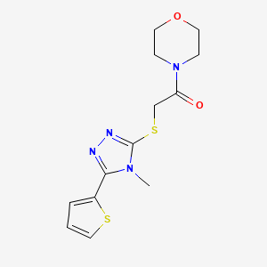 molecular formula C13H16N4O2S2 B5767458 4-({[4-methyl-5-(2-thienyl)-4H-1,2,4-triazol-3-yl]thio}acetyl)morpholine 