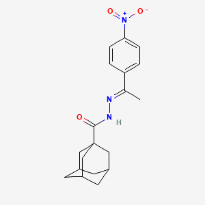 molecular formula C19H23N3O3 B5767476 N'-[1-(4-nitrophenyl)ethylidene]-1-adamantanecarbohydrazide 