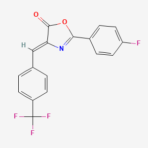 molecular formula C17H9F4NO2 B5767482 2-(4-fluorophenyl)-4-[4-(trifluoromethyl)benzylidene]-1,3-oxazol-5(4H)-one 