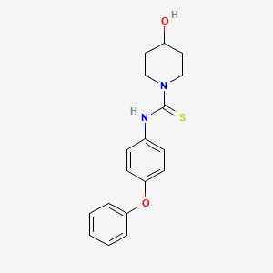 molecular formula C18H20N2O2S B5767484 4-hydroxy-N-(4-phenoxyphenyl)-1-piperidinecarbothioamide 