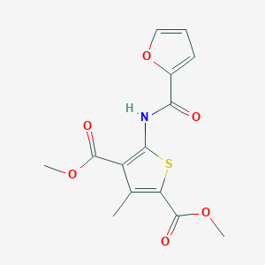 molecular formula C14H13NO6S B5767493 dimethyl 5-(2-furoylamino)-3-methyl-2,4-thiophenedicarboxylate 