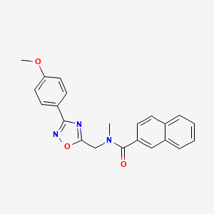 molecular formula C22H19N3O3 B5767500 N-{[3-(4-methoxyphenyl)-1,2,4-oxadiazol-5-yl]methyl}-N-methyl-2-naphthamide 