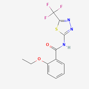 molecular formula C12H10F3N3O2S B5767519 2-ethoxy-N-[5-(trifluoromethyl)-1,3,4-thiadiazol-2-yl]benzamide 