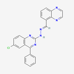 5-quinoxalinecarbaldehyde (6-chloro-4-phenyl-2-quinazolinyl)hydrazone