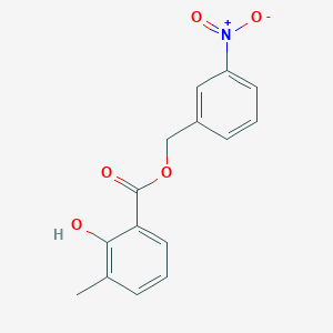 molecular formula C15H13NO5 B5767537 3-nitrobenzyl 2-hydroxy-3-methylbenzoate 