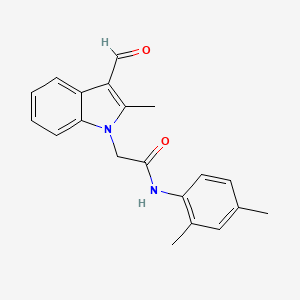 molecular formula C20H20N2O2 B5767545 N-(2,4-dimethylphenyl)-2-(3-formyl-2-methyl-1H-indol-1-yl)acetamide 