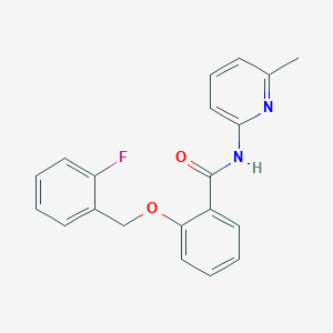 molecular formula C20H17FN2O2 B5767577 2-[(2-fluorobenzyl)oxy]-N-(6-methyl-2-pyridinyl)benzamide 