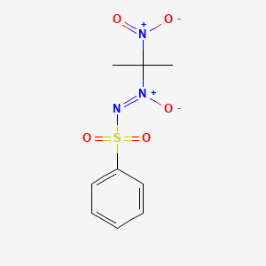 molecular formula C9H11N3O5S B5767608 1-(1-methyl-1-nitroethyl)-2-(phenylsulfonyl)diazene 1-oxide 