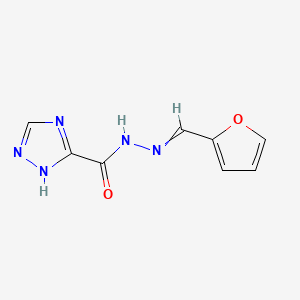 molecular formula C8H7N5O2 B5767623 N'-(2-furylmethylene)-1H-1,2,4-triazole-3-carbohydrazide 
