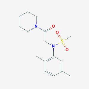 N-(2,5-dimethylphenyl)-N-[2-oxo-2-(1-piperidinyl)ethyl]methanesulfonamide