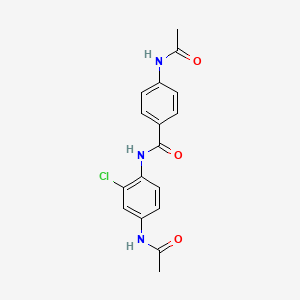 molecular formula C17H16ClN3O3 B5767697 4-(acetylamino)-N-[4-(acetylamino)-2-chlorophenyl]benzamide 